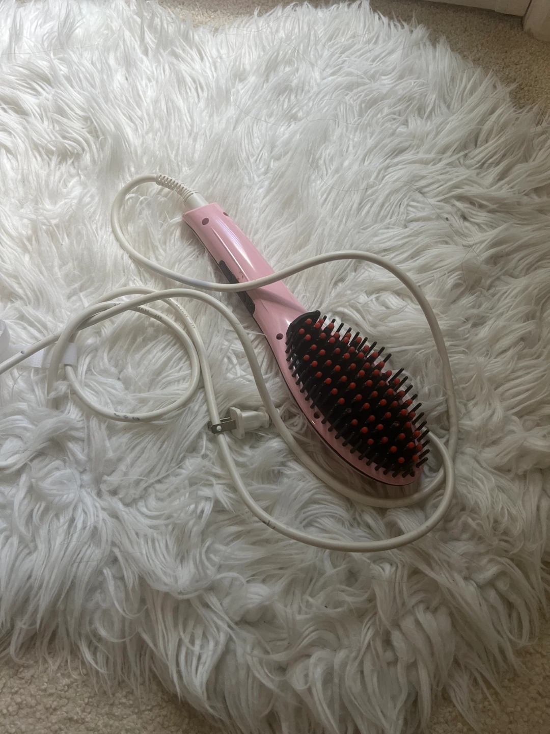 Pink Hair Straightening Brush