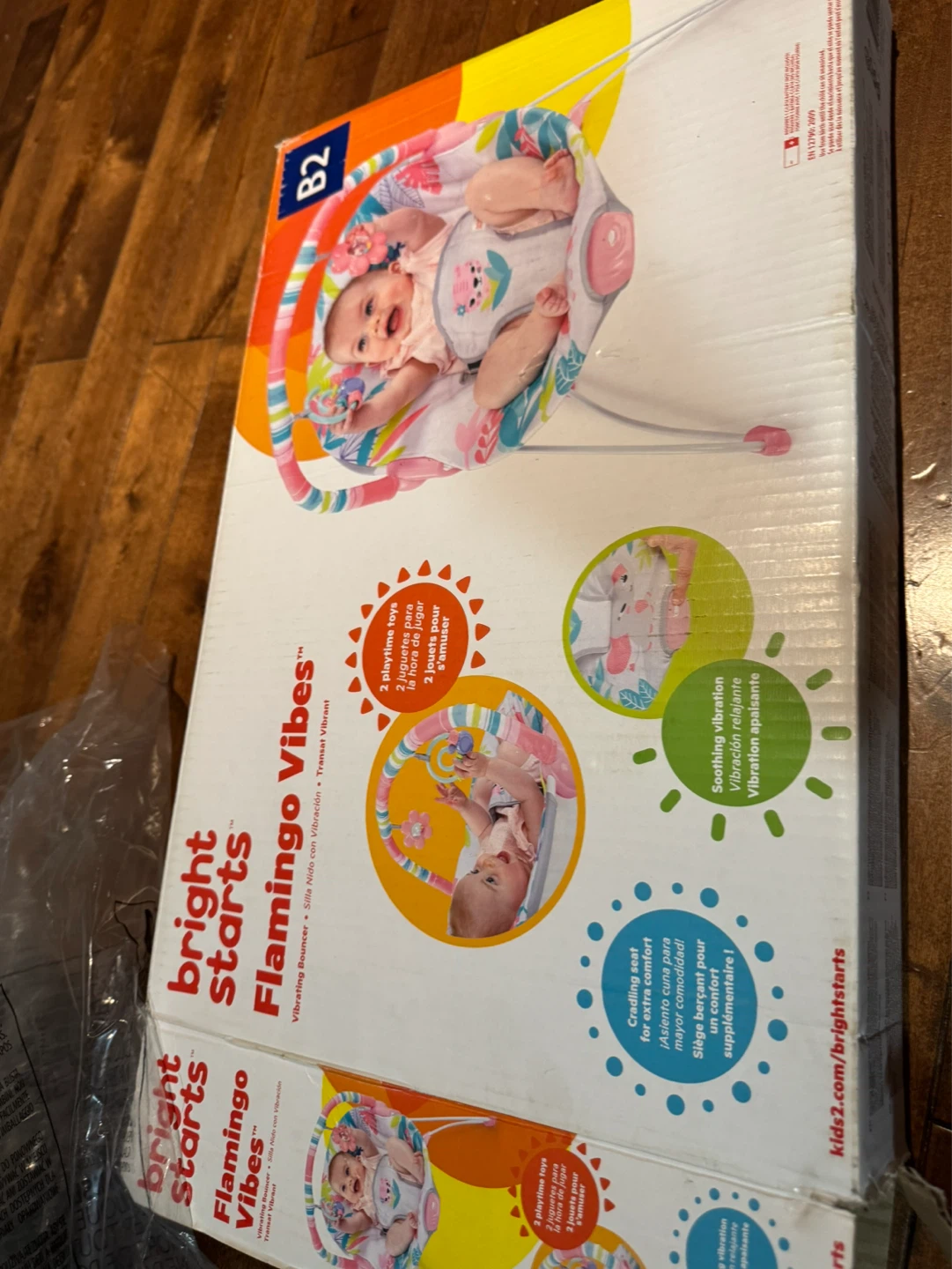 Bright Starts "Flamingo Vibes" Vibrating Baby Bouncer - photo 3
