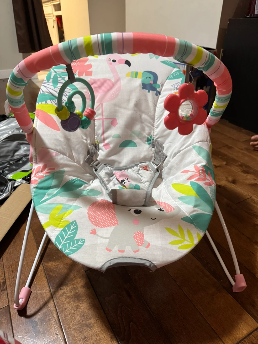 Bright Starts "Flamingo Vibes" Vibrating Baby Bouncer - photo 2