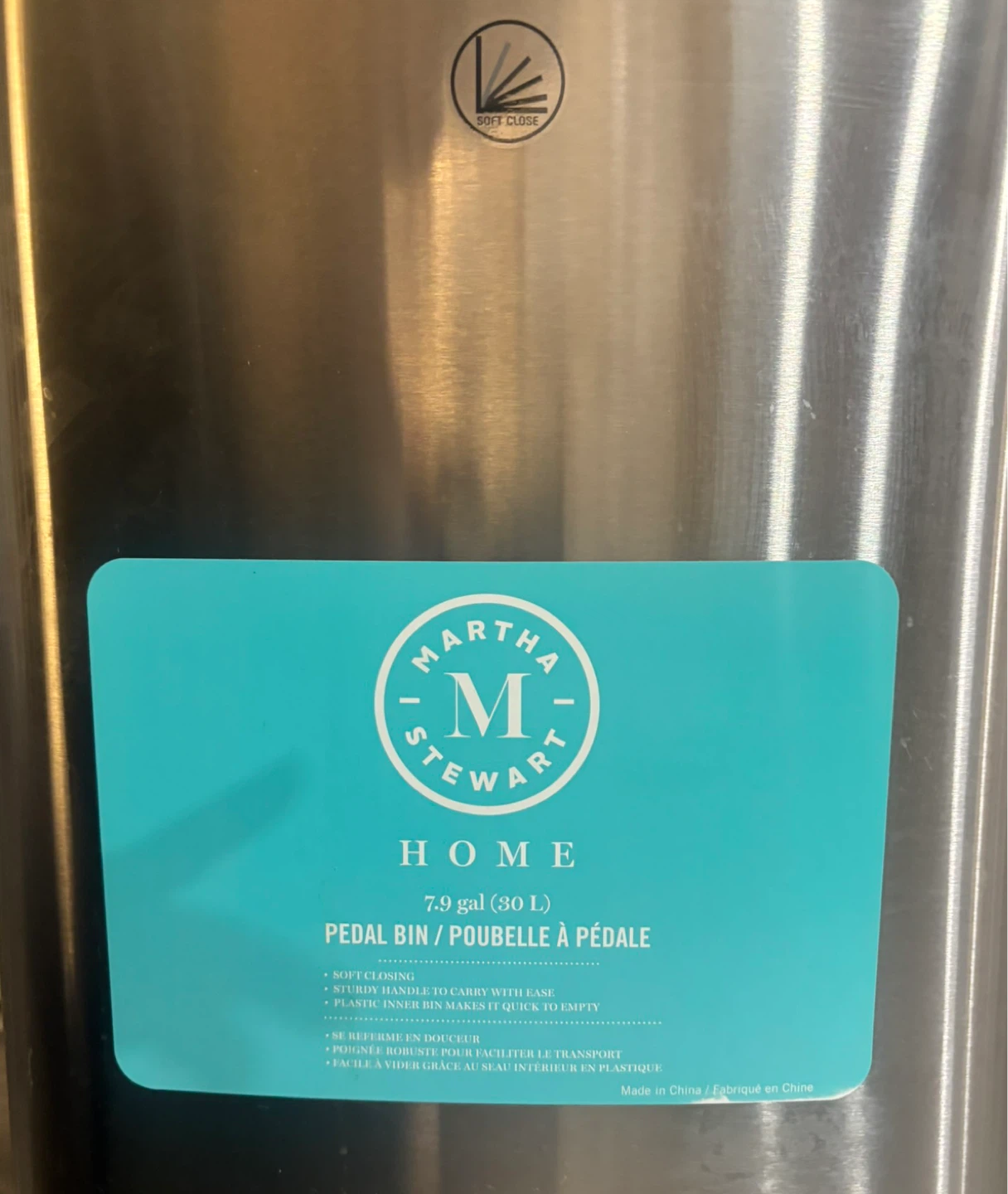 STILL AVAILABLE: Martha Stewart Home Pedal Bin - 7.9 gal (30 L) - photo 3