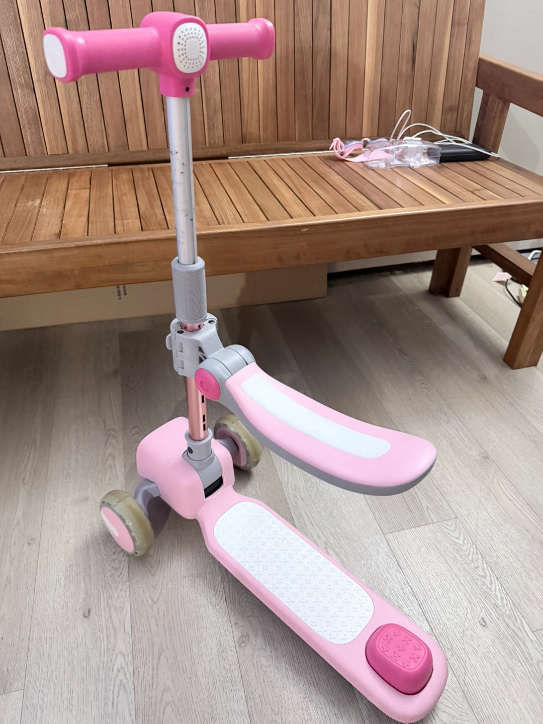 Pink 3-Wheel Scooter for Kids