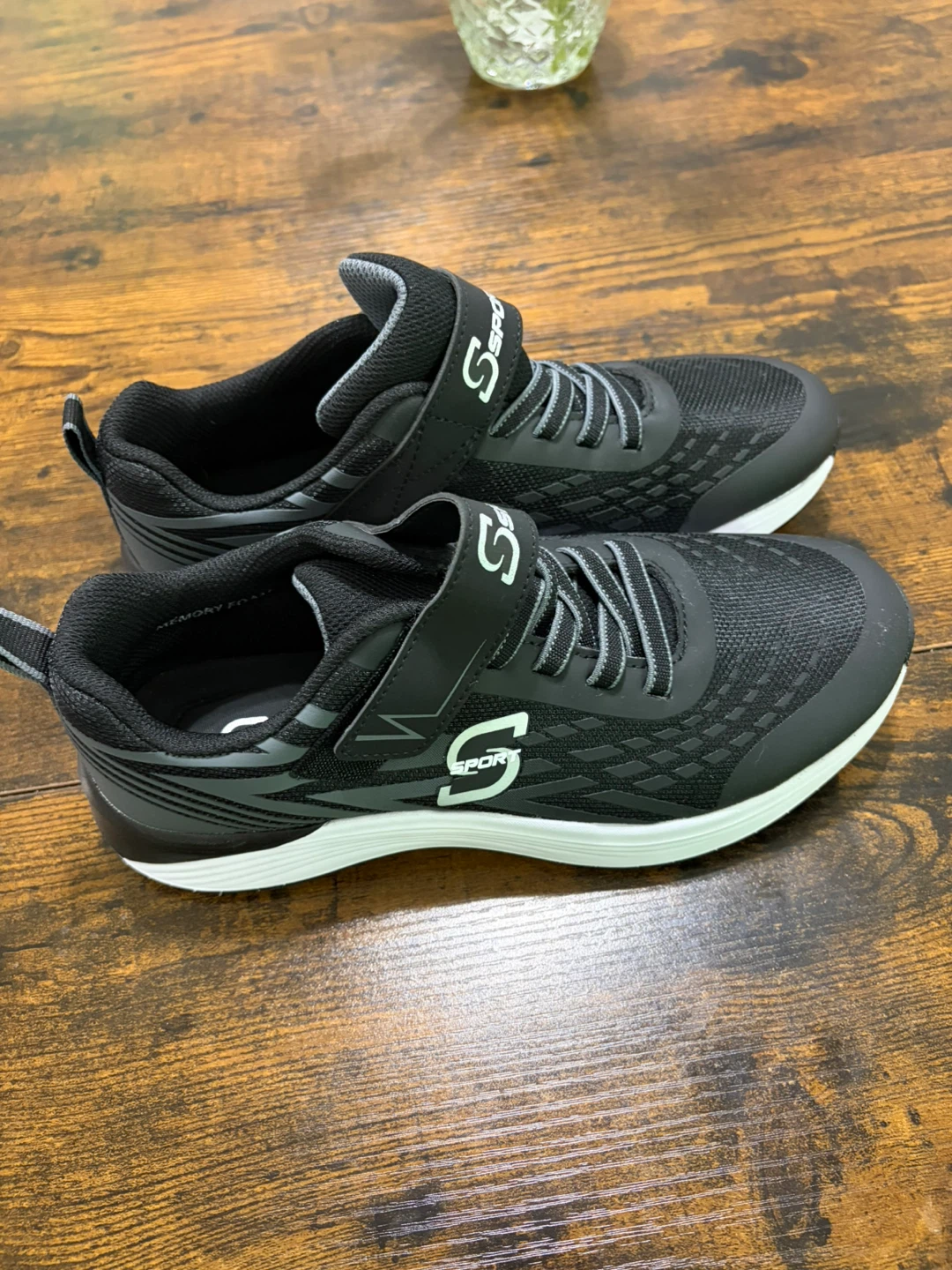 S Sport Kids Black Memory Foam Sneakers Size 6 - photo 5