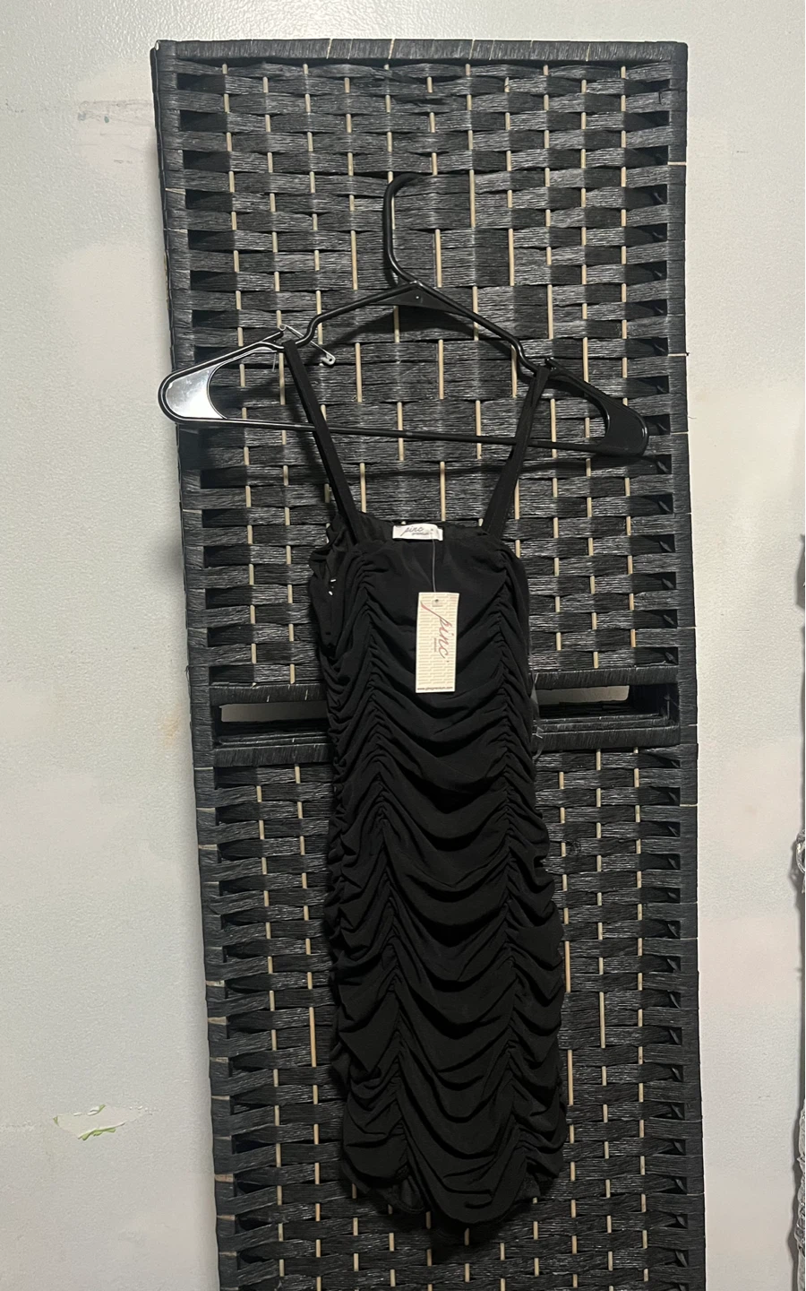 Black Ruched Mini Dress size S or L - photo 2