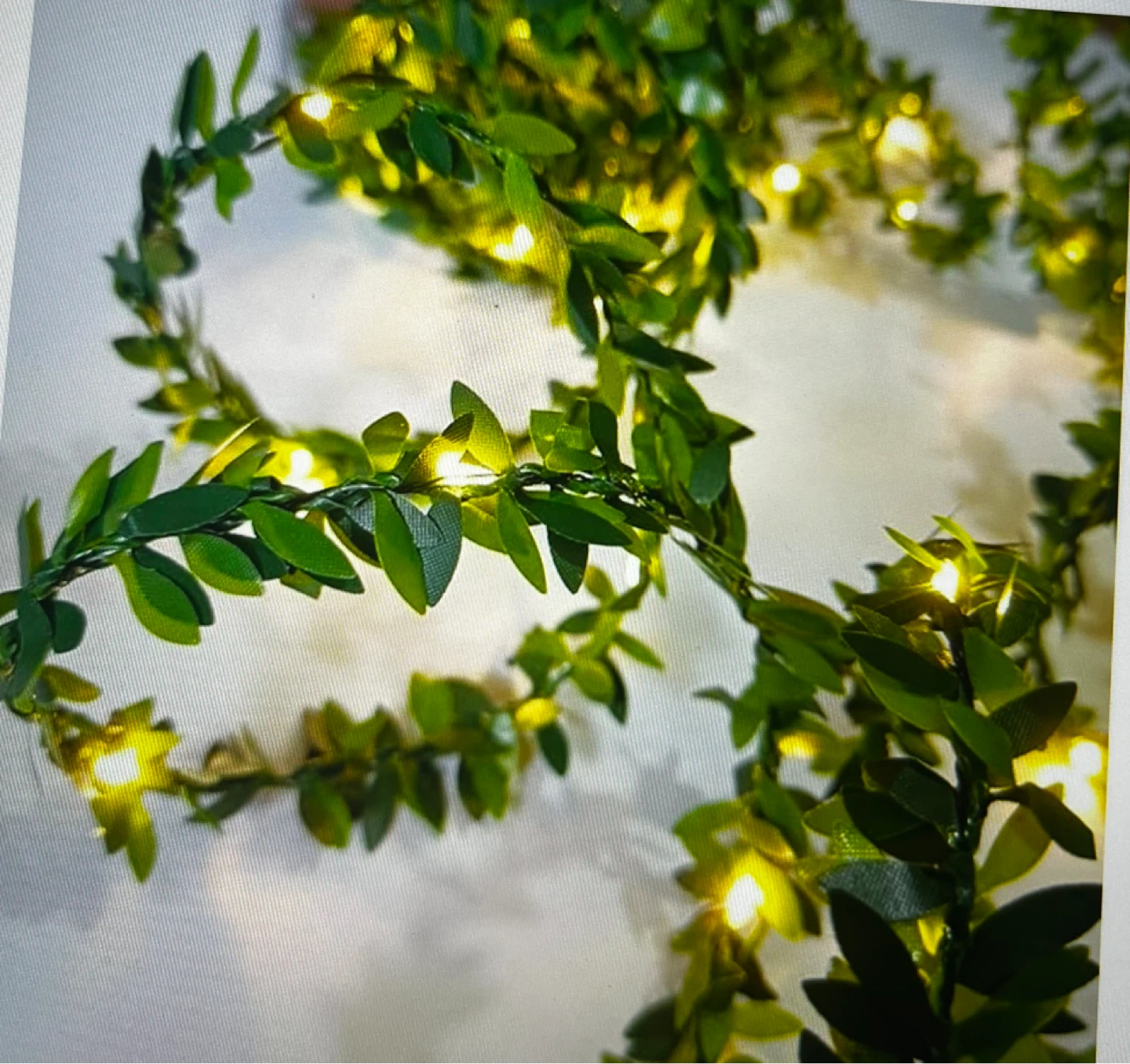 50 LED Fairy Lights with Green Leaves - 16.4ft - photo 2