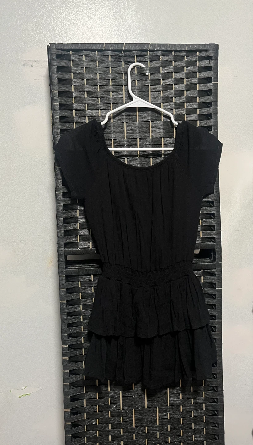 Black Ruffle Tiered