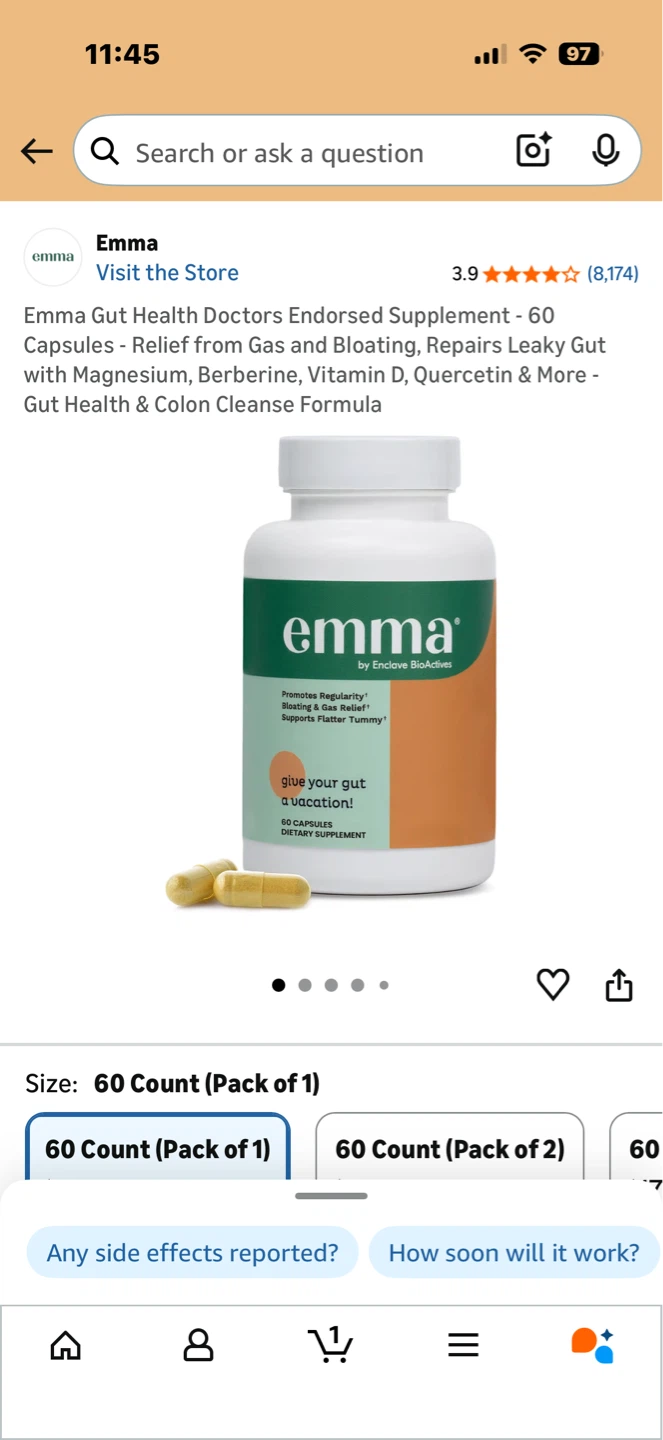 Emma Gut Health Doctors Endorsed Supplement - 60 Capsules - photo 4