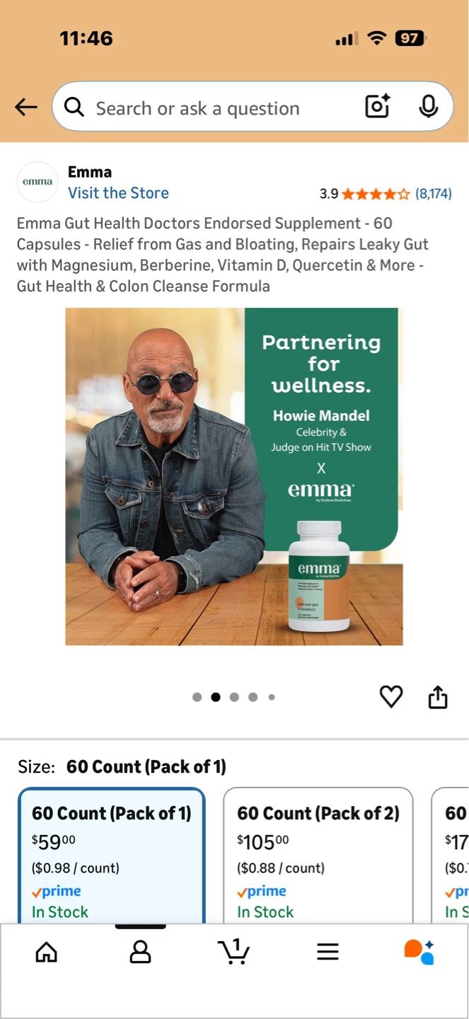 Emma Gut Health Doctors Endorsed Supplement - 60 Capsules - photo 5