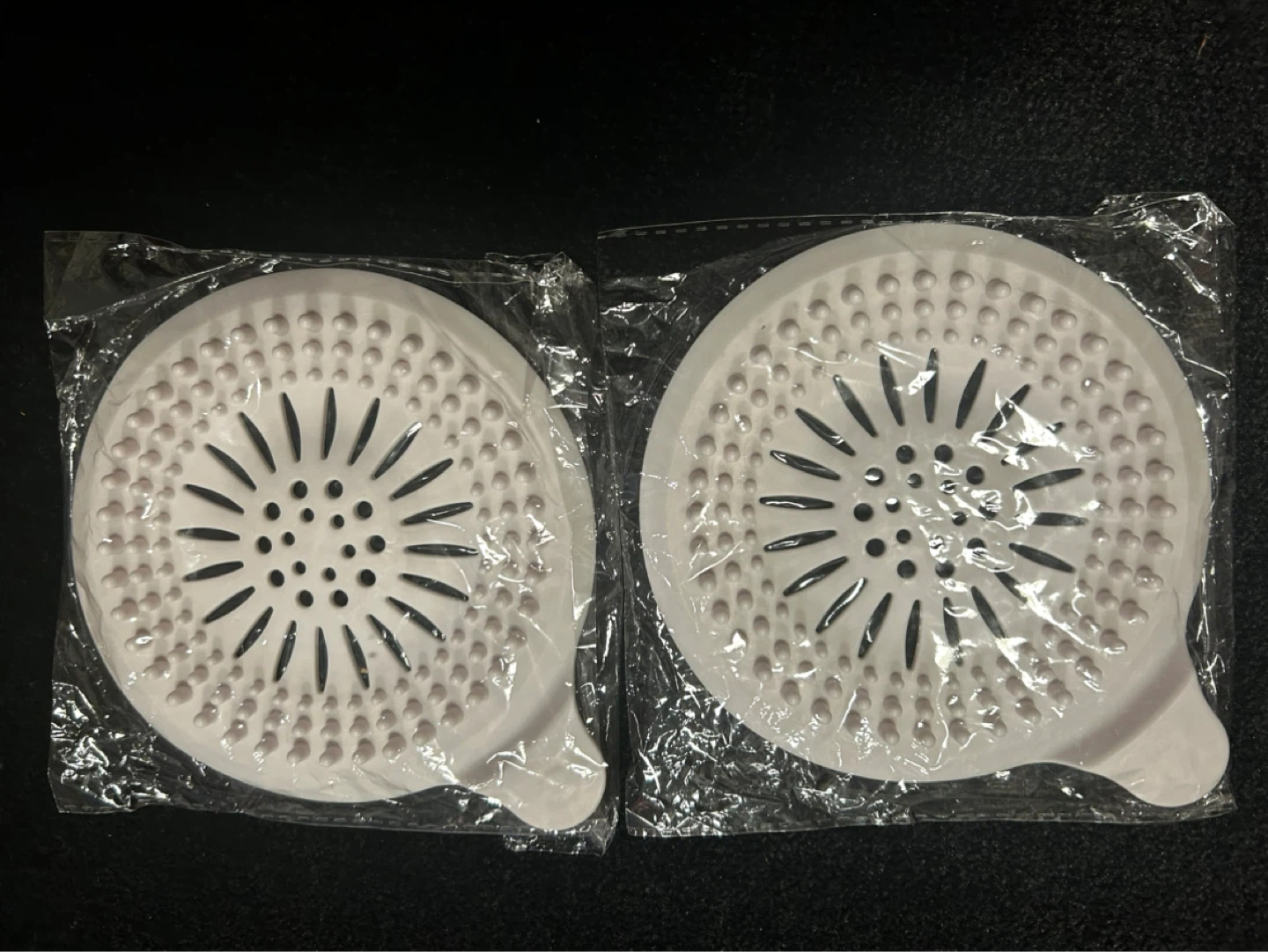 2 White Silicone Strainers