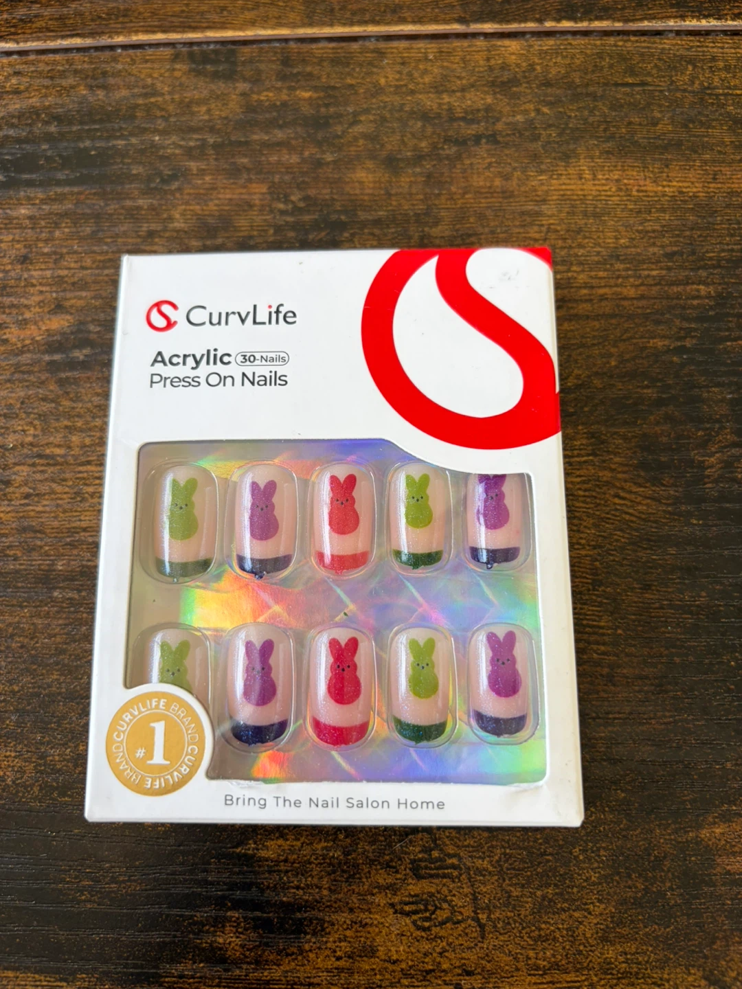 CurvLife Acrylic Press On Nails - 30 Count