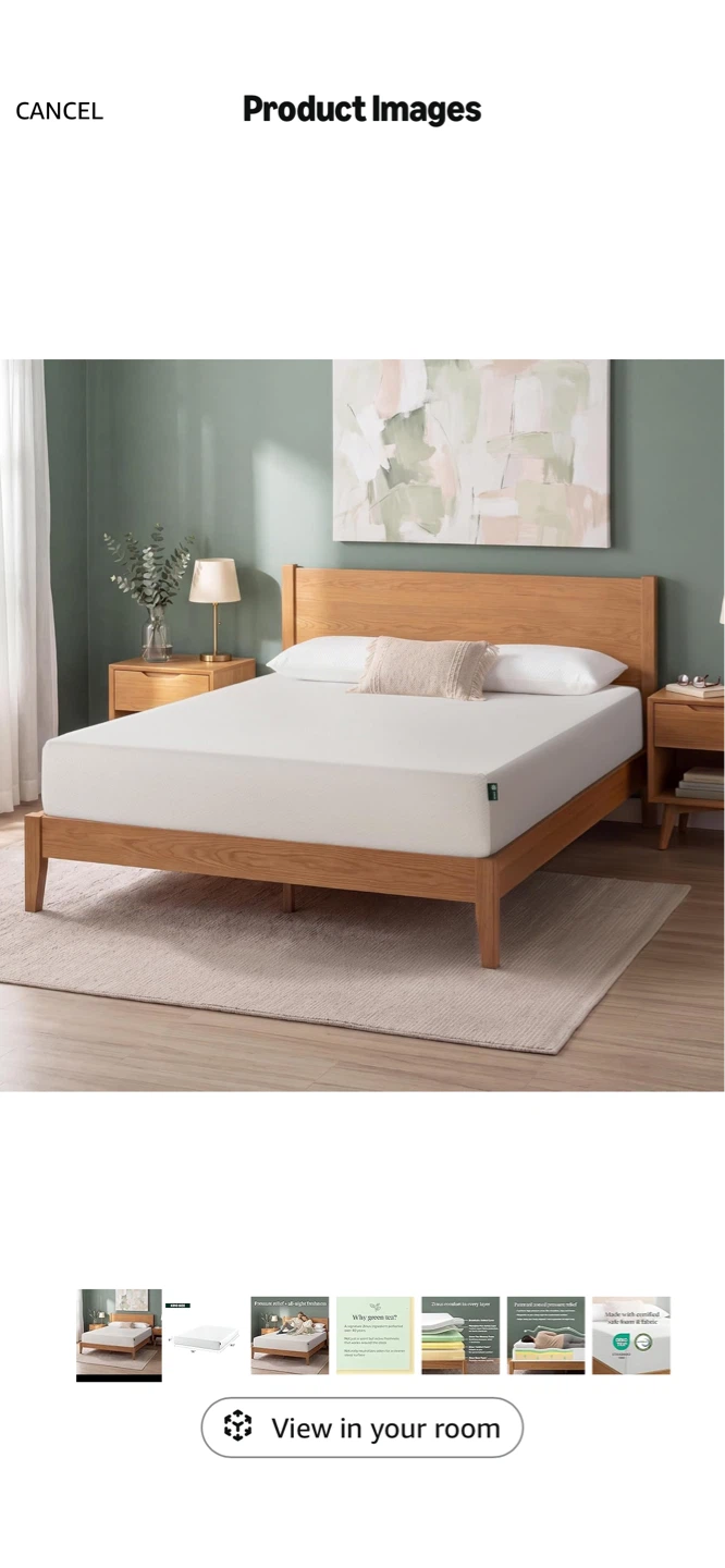 Zinus 8 Inch Green Tea Infused Memory Foam Mattress - King