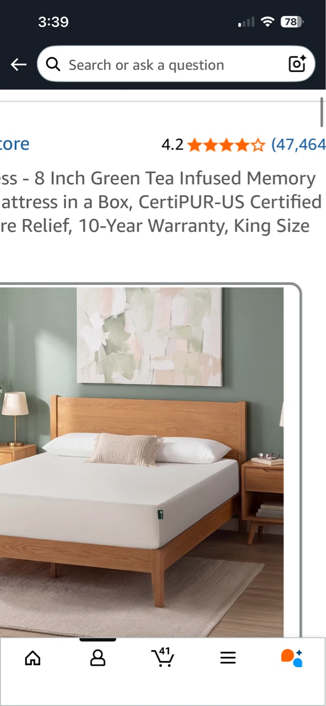 Zinus 8 Inch Green Tea Infused Memory Foam Mattress - King - photo 2