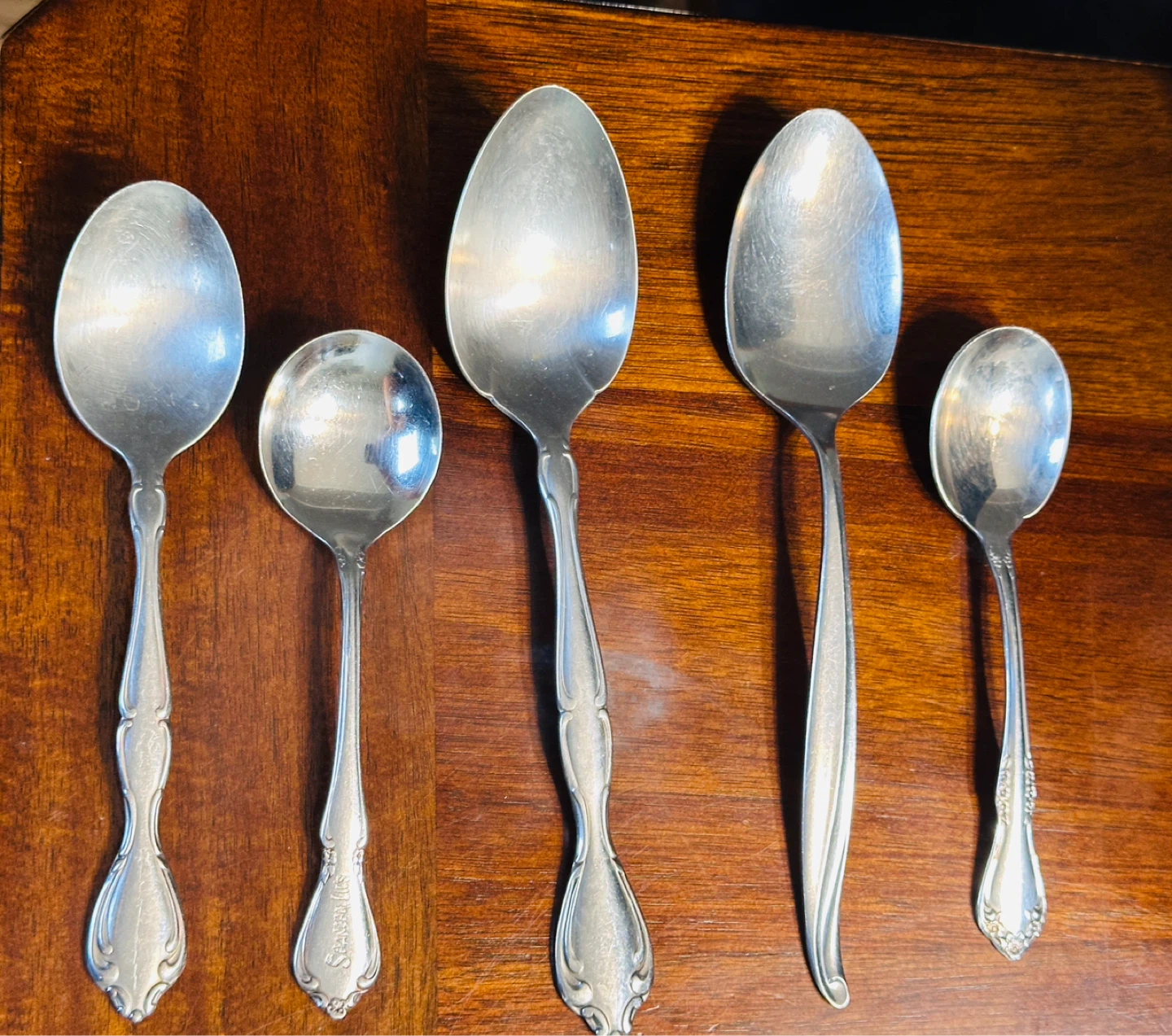 Lot Of 5 Oneida Community Serving Spoons