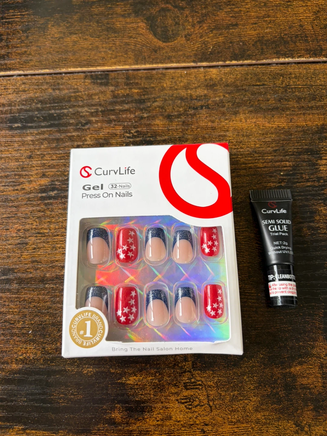 Curvylife Gel Press On Nails with Semi Solid Glue