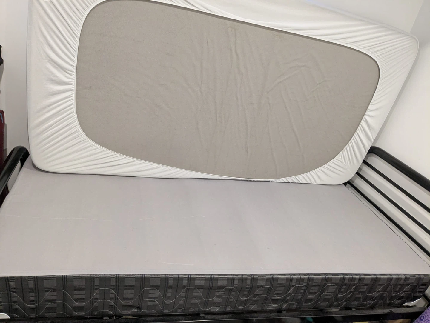 Clean mattress and Strong Metal Bed Frame - Great Deal! - photo 2