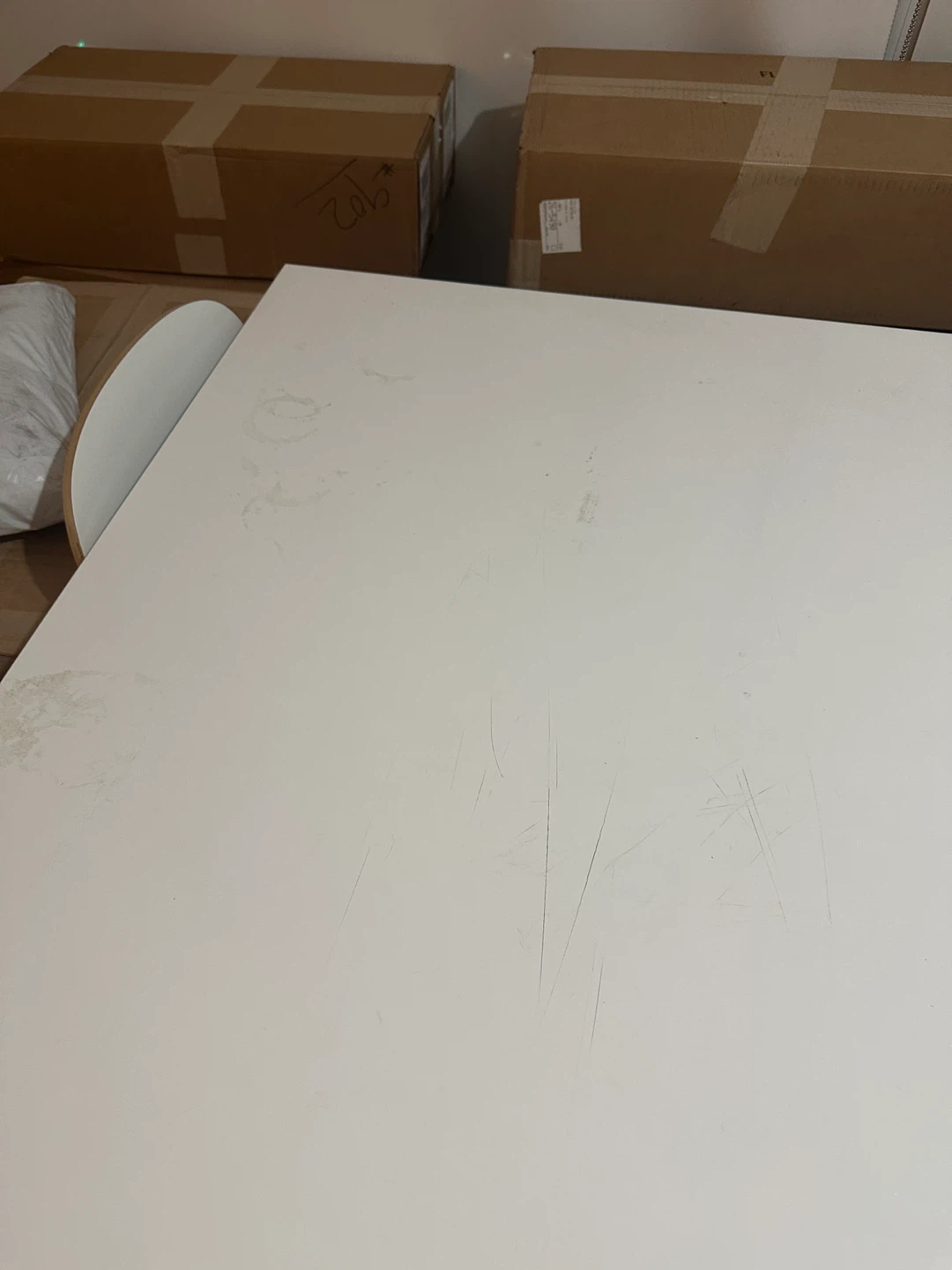 White Dining Table with Metal Frame - photo 5