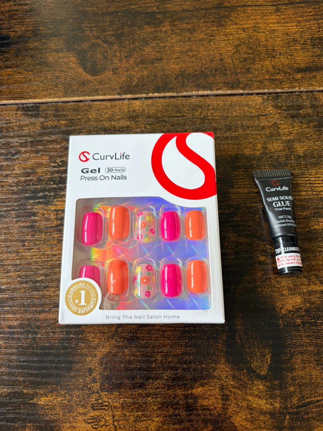 CurvLife Gel Press On Nails with Glue