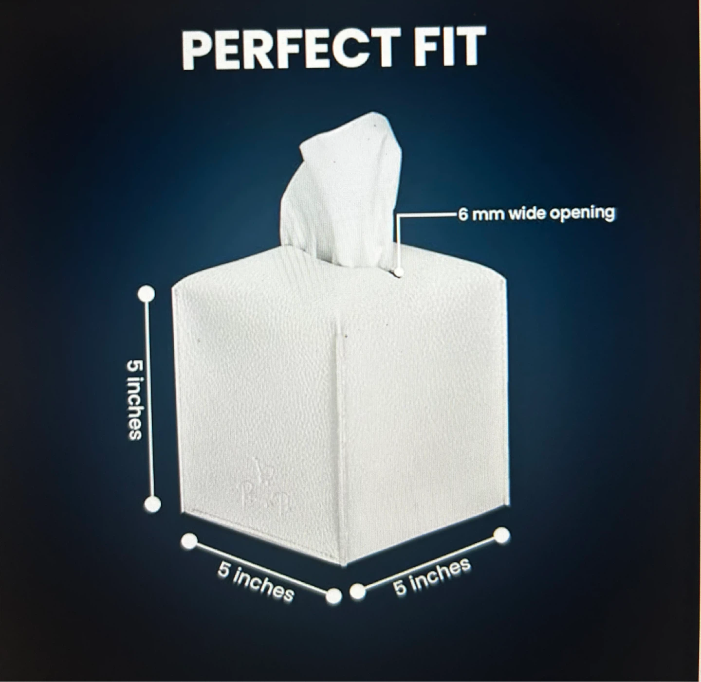 White Cube Tissue Box Cover Holder