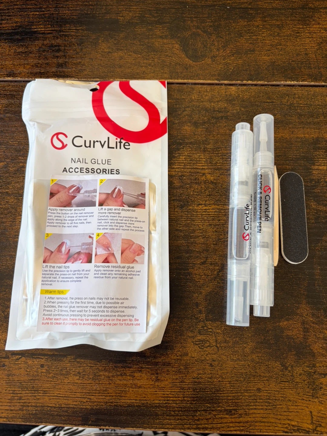 CurvLife Nail Glue Accessories Kit with Click & Remove Pens - photo 2