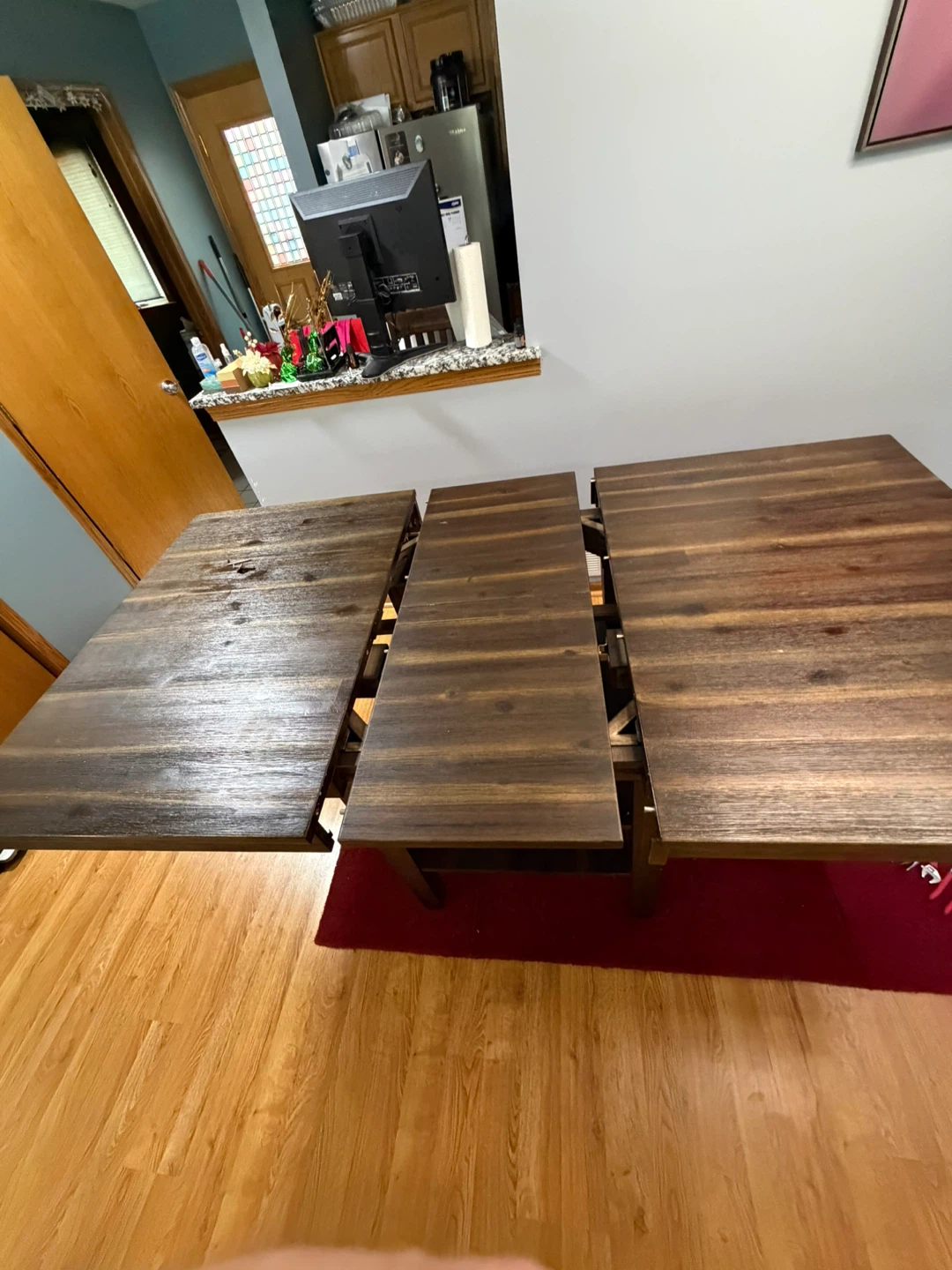 Extendable Dining Table - Dark Wood - photo 4