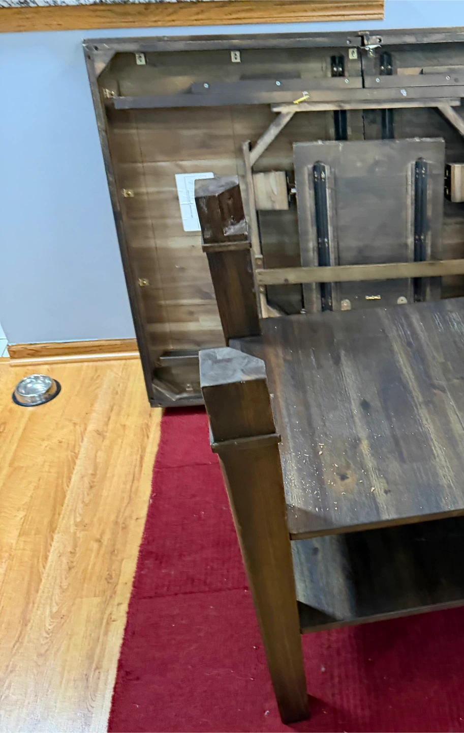 Extendable Dining Table - Dark Wood - photo 2