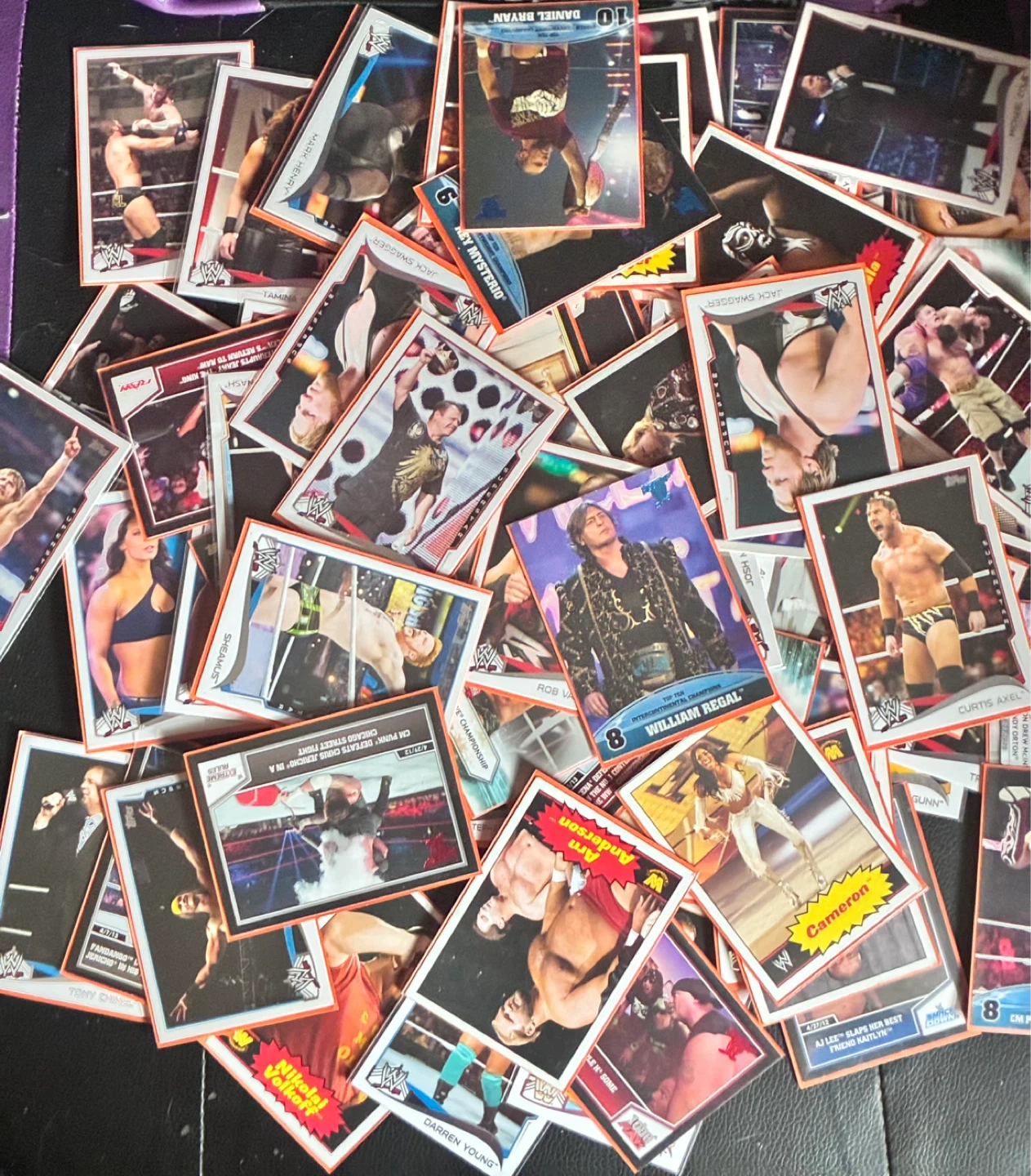 Collection of Topps WWE Trading Cards