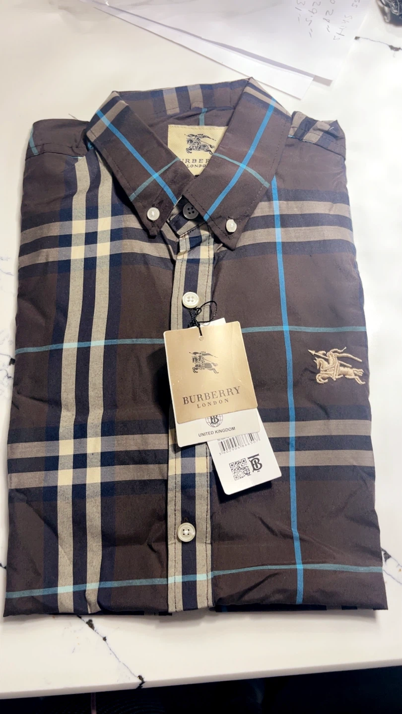 Burberry Men's Plaid Button-Down Shirt - photo 4