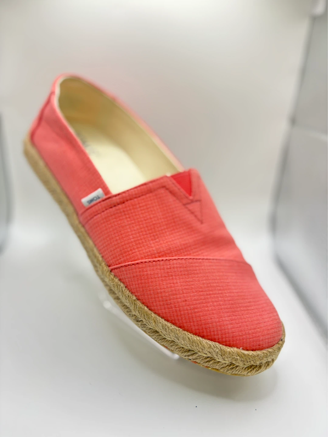 Size 7.5 - TOMS Coral Canvas Slip-On Espadrille Flats - photo 5