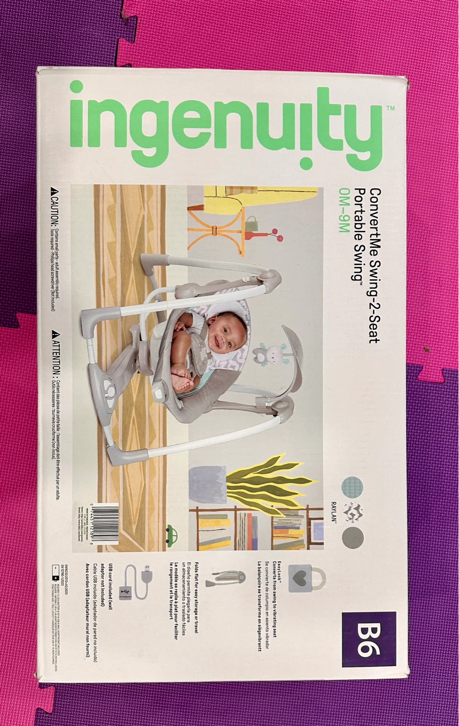 Ingenuity ConvertMe Swing-2-Seat Portable Swing – Open Box) - photo 3