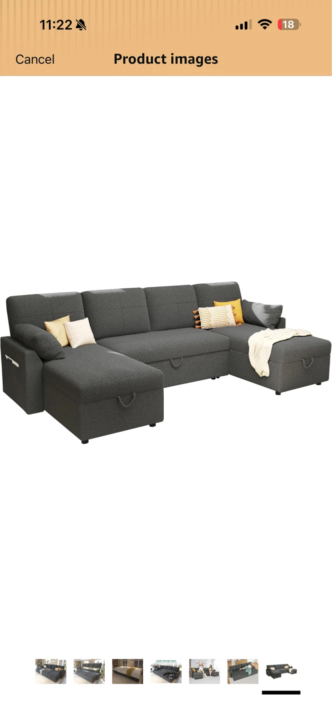 U-Shaped Sofa Bed - photo 4