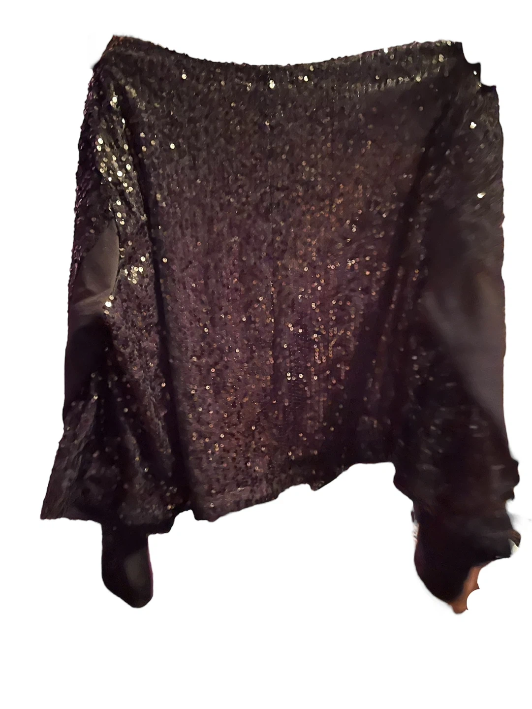 Torrid Black Sequin Long Sleeve Top - photo 2
