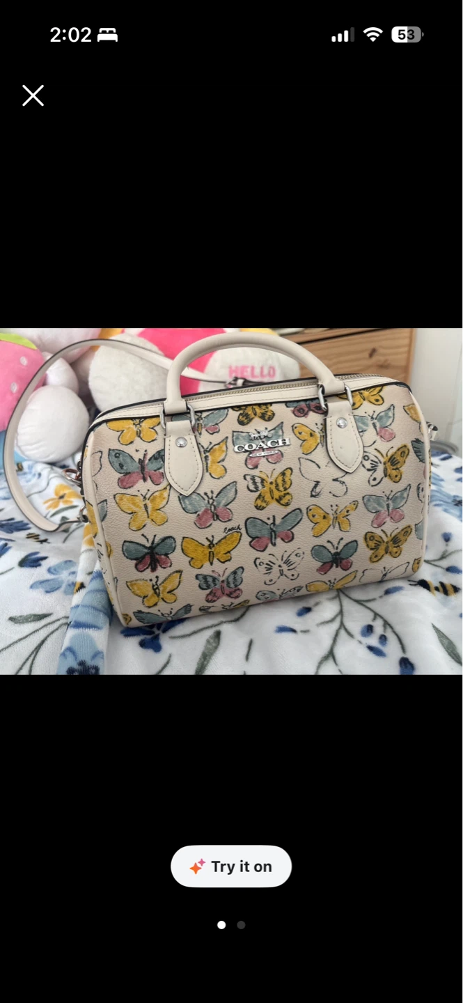 Coach Butterfly Print Mini Satchel Bag