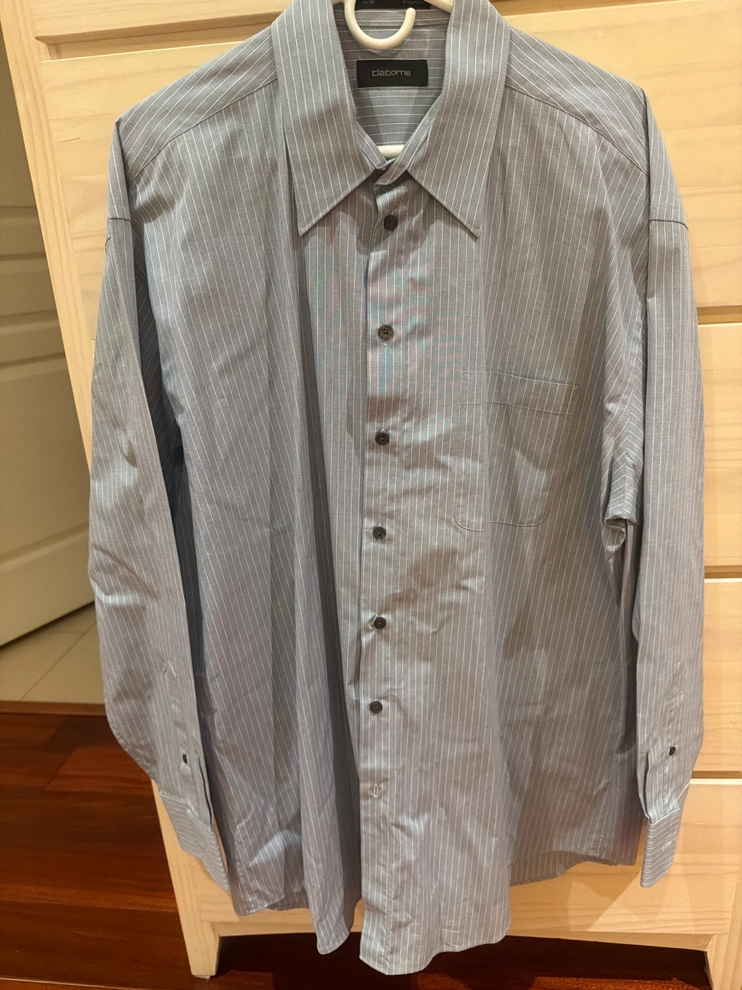 Claiborne Men's Striped Dress Shirt - X-Large