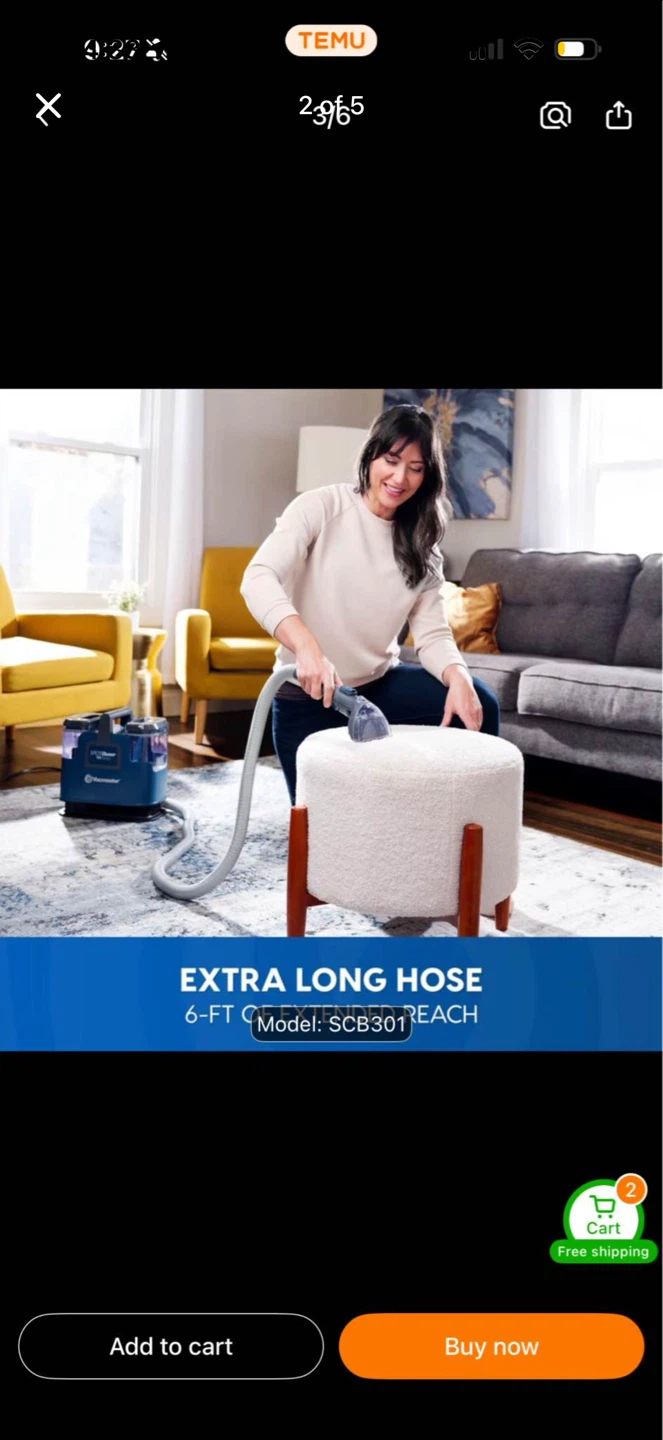 Vacmaster Spot Cleaner SCB301 Portable Carpet Cleaner - photo 3
