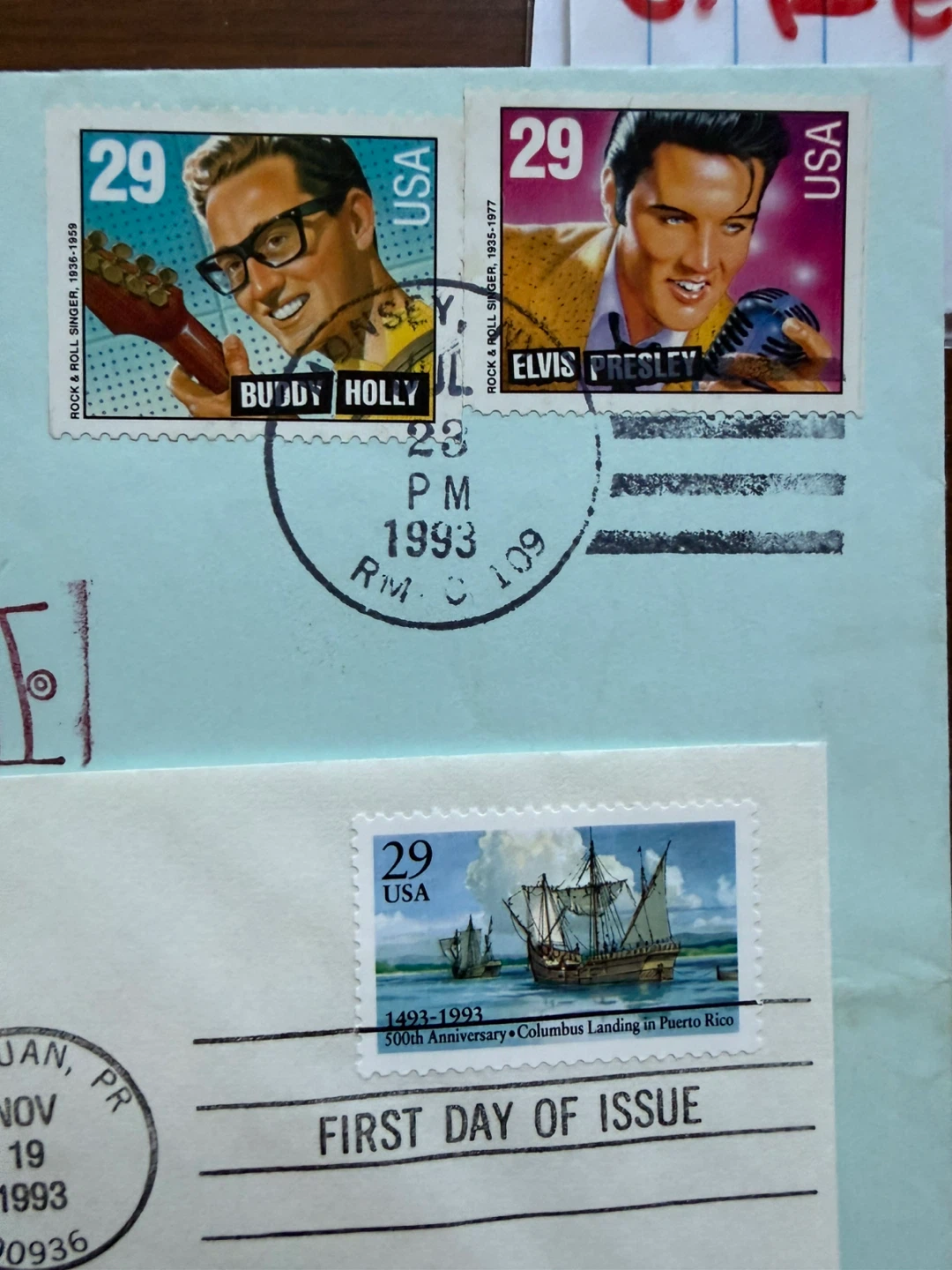 Buddy Holly & Elvis Presley US Postage Stamps - photo 3