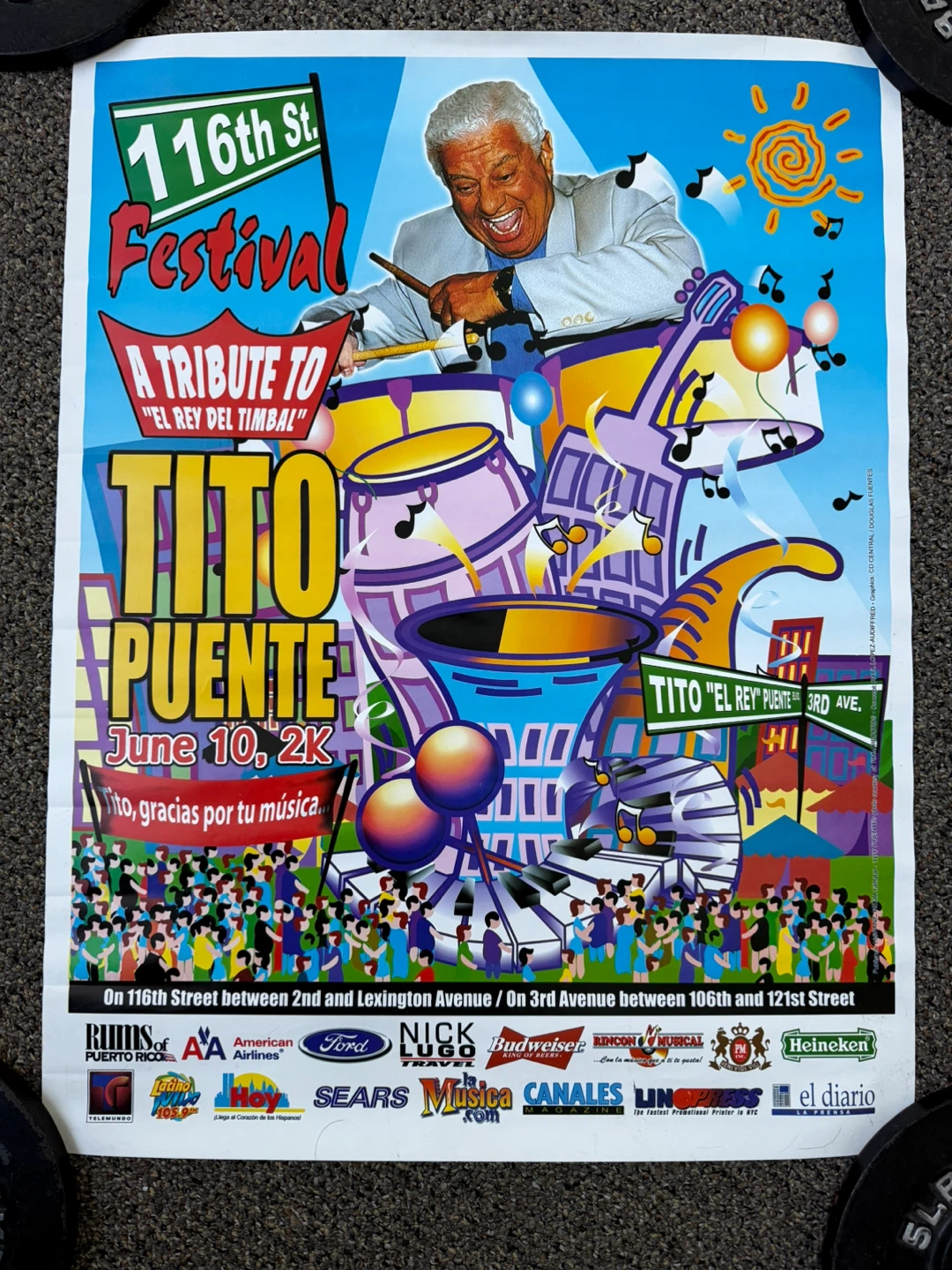 Tito Puente 116th St. Festival Tribute Poster June 10, 2000