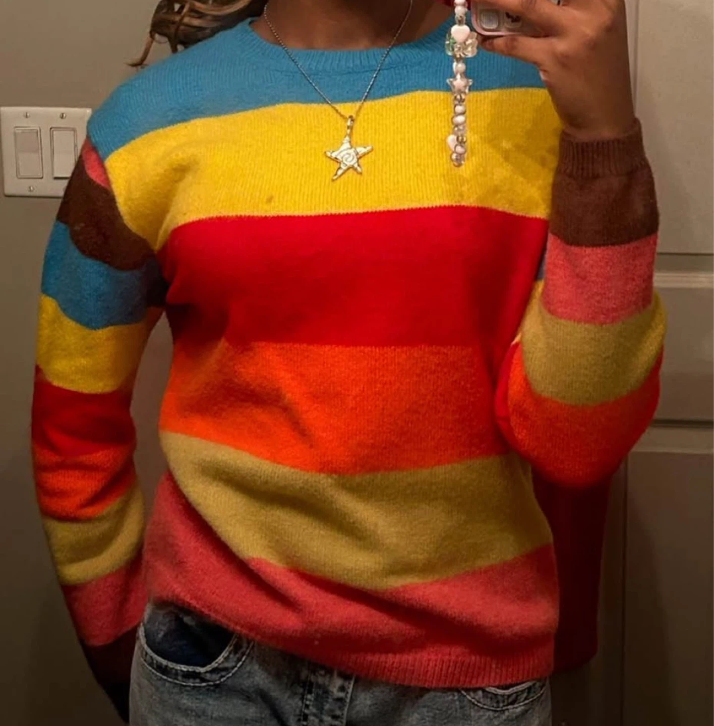 striped colourful sweater