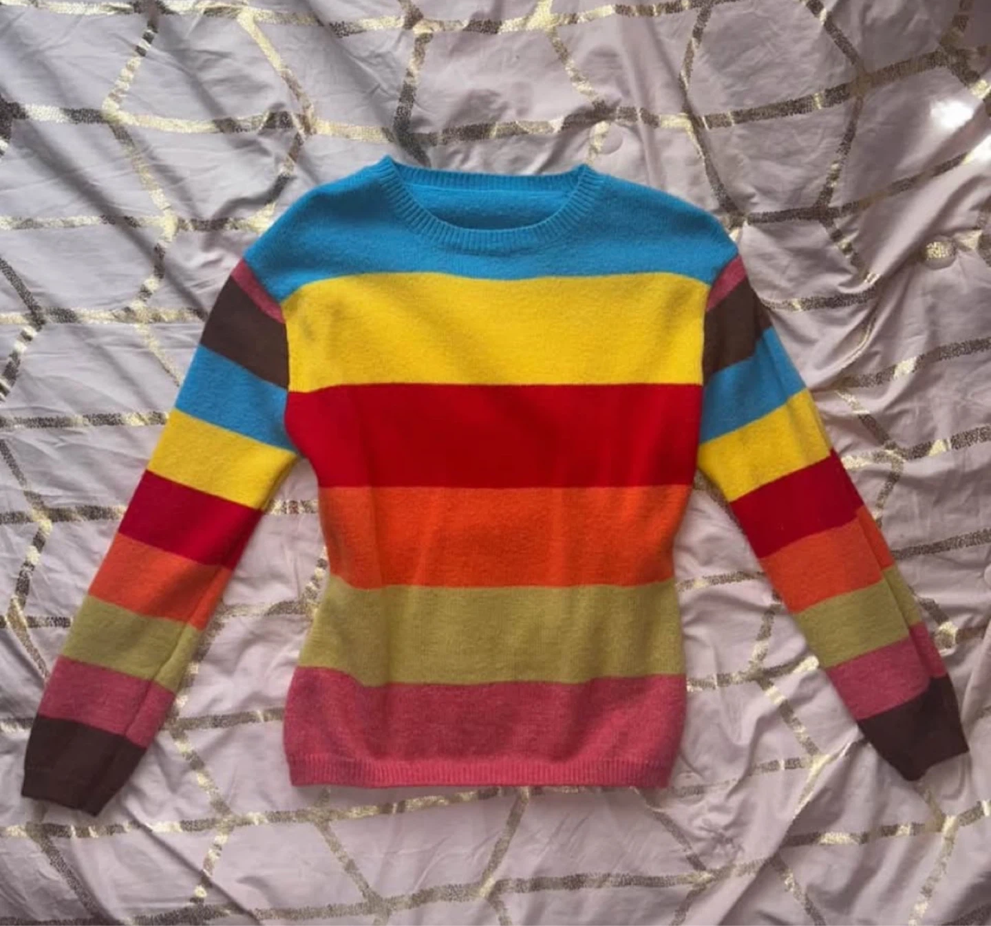 striped colourful sweater - photo 2