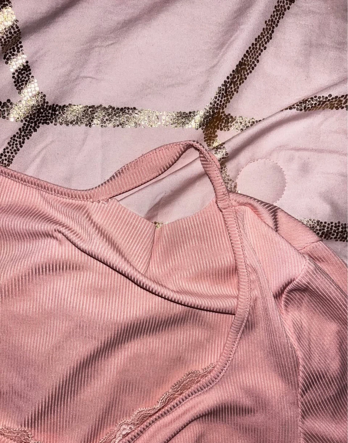 pink lace detail long sleeve - photo 2