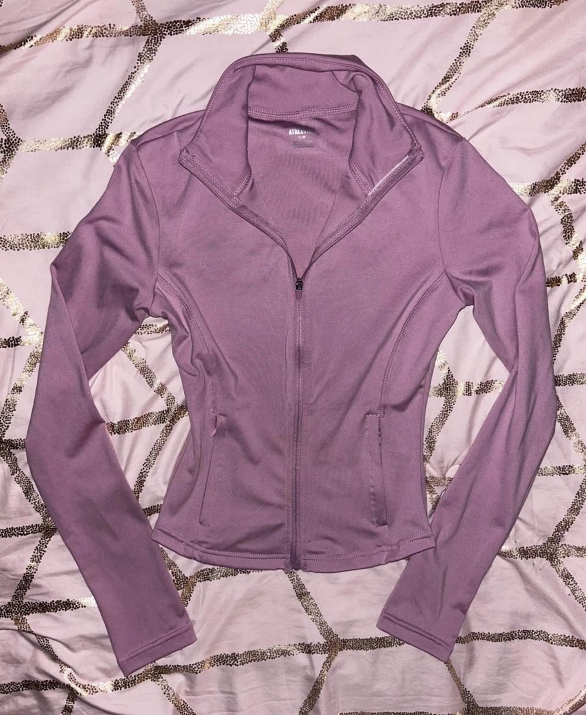 purple fitted jacket