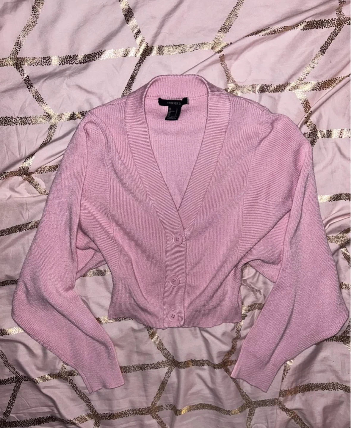 pink cardigan