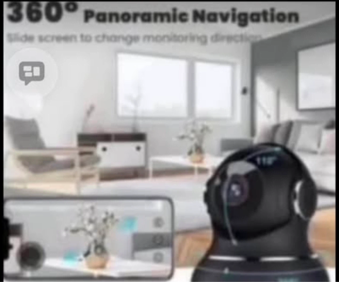 Black Security Camera with Night Vision and Motion Alerts - photo 2