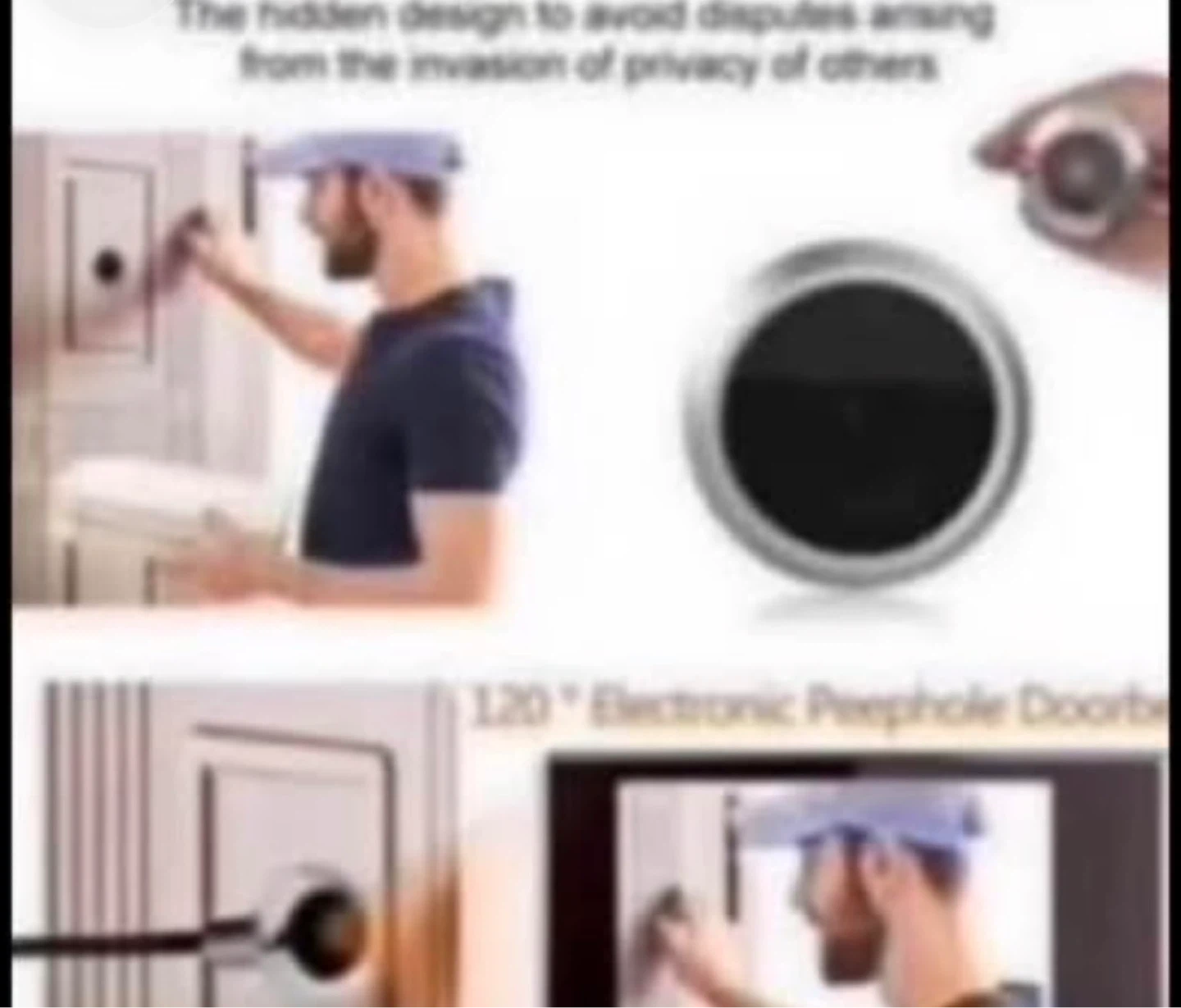 3.5-inch Digital Doorbell LCD Peephole Viewer - photo 2