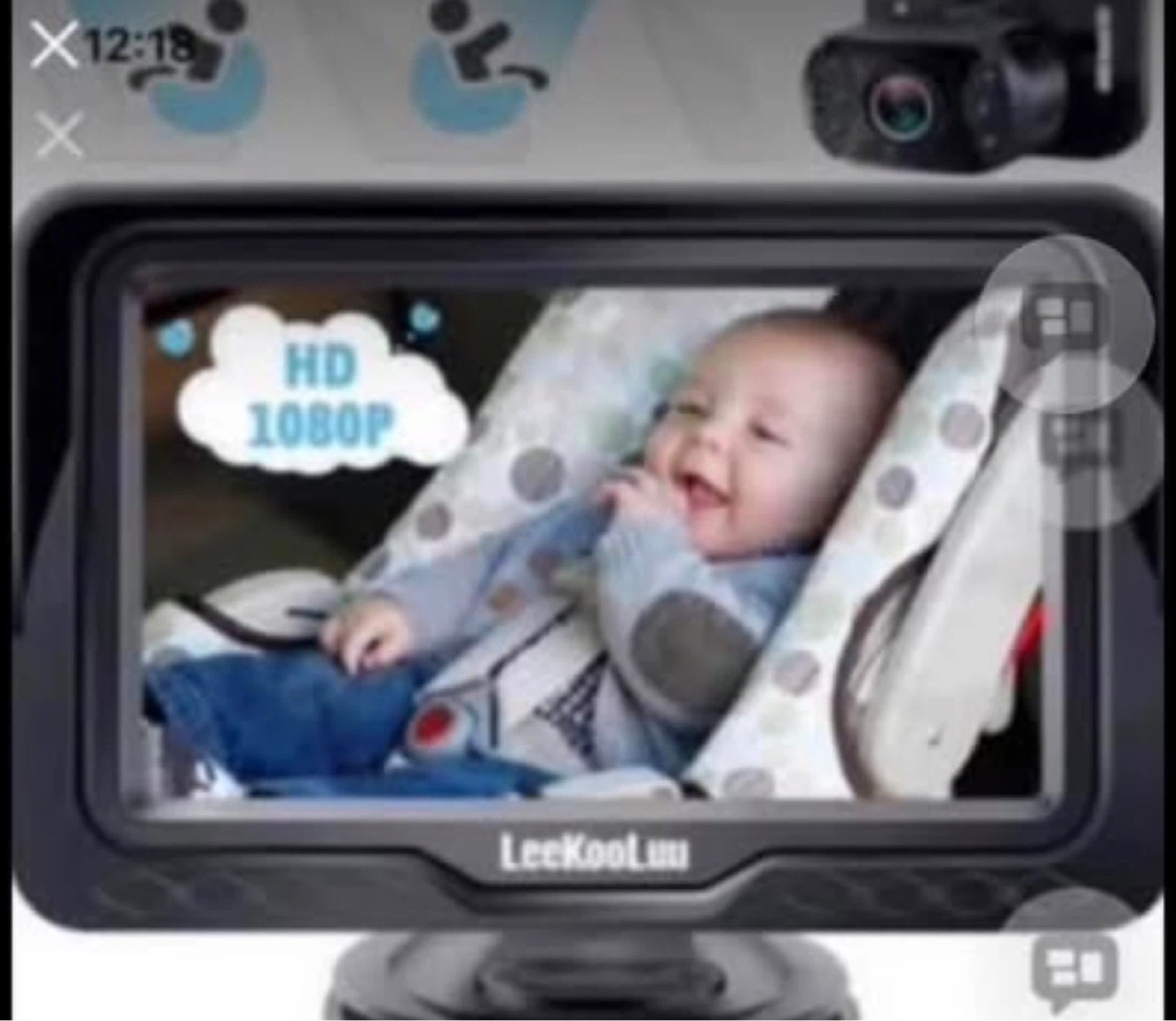 LeeKooLuu Multi-Featured Baby Car Camera