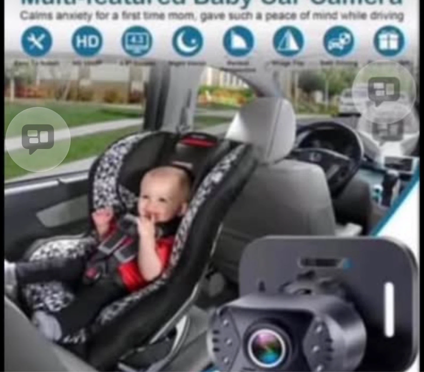 LeeKooLuu Multi-Featured Baby Car Camera - photo 2