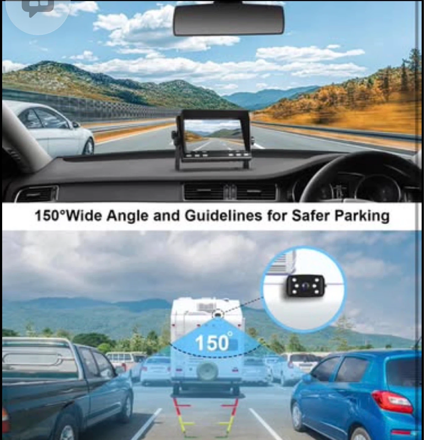 7" IPS AHD 1080P Backup Camera System - photo 3