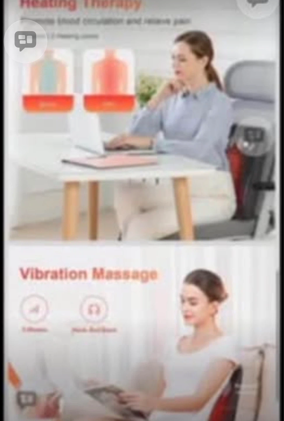 Shiatsu Massage Pillow with Heat - photo 3