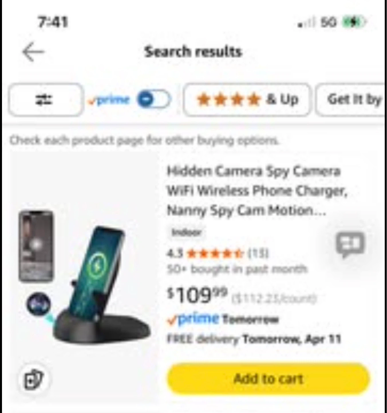 Hidden Camera WiFi Wireless Phone Charger Spy Cam - photo 2