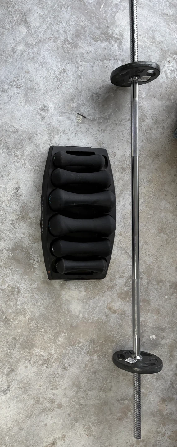 Adjustable Dumbbell Set with Barbell