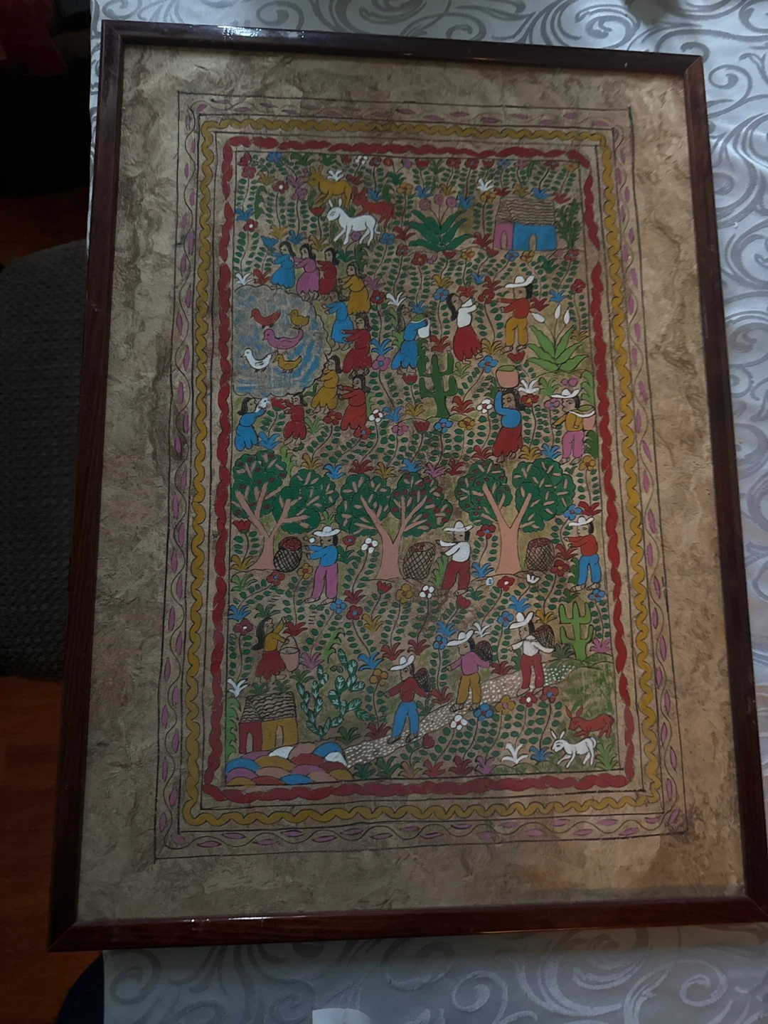 Framed Folk Art Painting