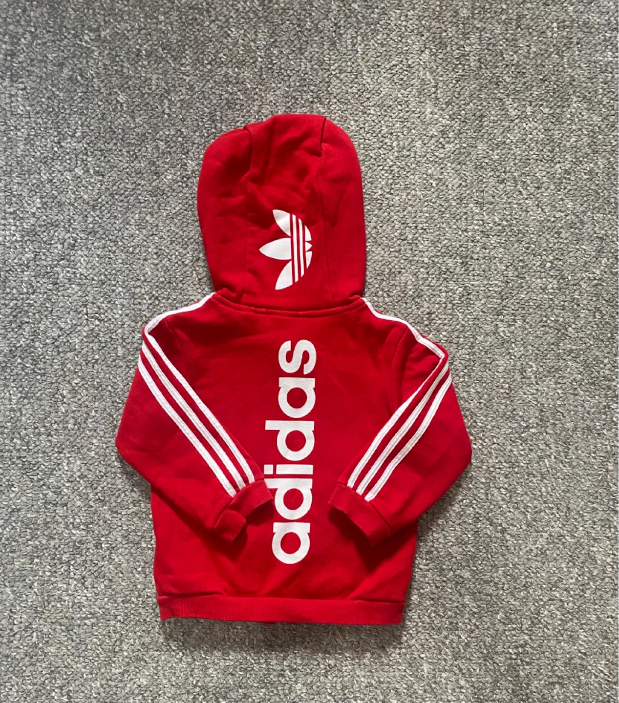 Adidas Red Track Jacket with White Stripes (12-18M) - photo 2